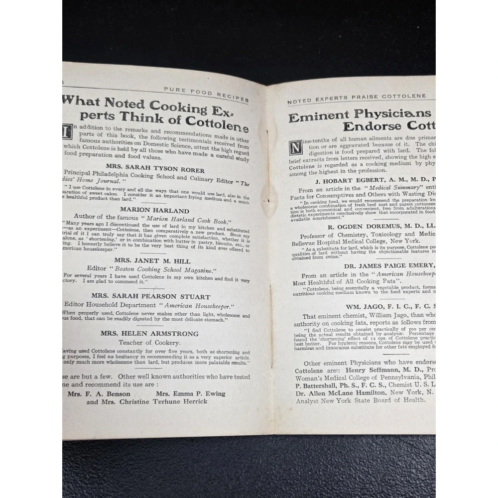 Home Helps A Pure Food Cook Book by NK Fairbank Company - Antique 1910 Paperback